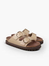 GALIA LEATHER EMBOSSED TAUPE