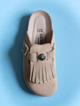 FRINGE VELOUR TAUPE