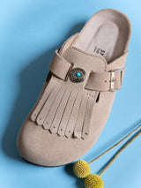 FRINGE VELOUR TAUPE